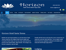 Tablet Screenshot of horizon-yogahotel.com